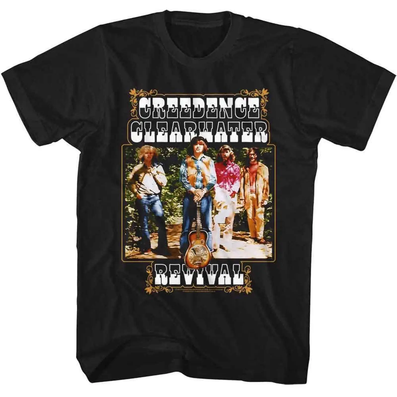 Vintage Fashion Revival - تي شيرت Creedence Clearwater Revival Band