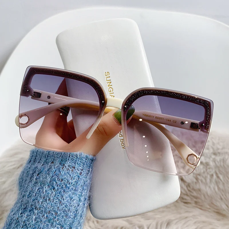 Vintage Fashion Enthusiasts - نظارات شمسية كبيرة الحجم للرجال والنساء،