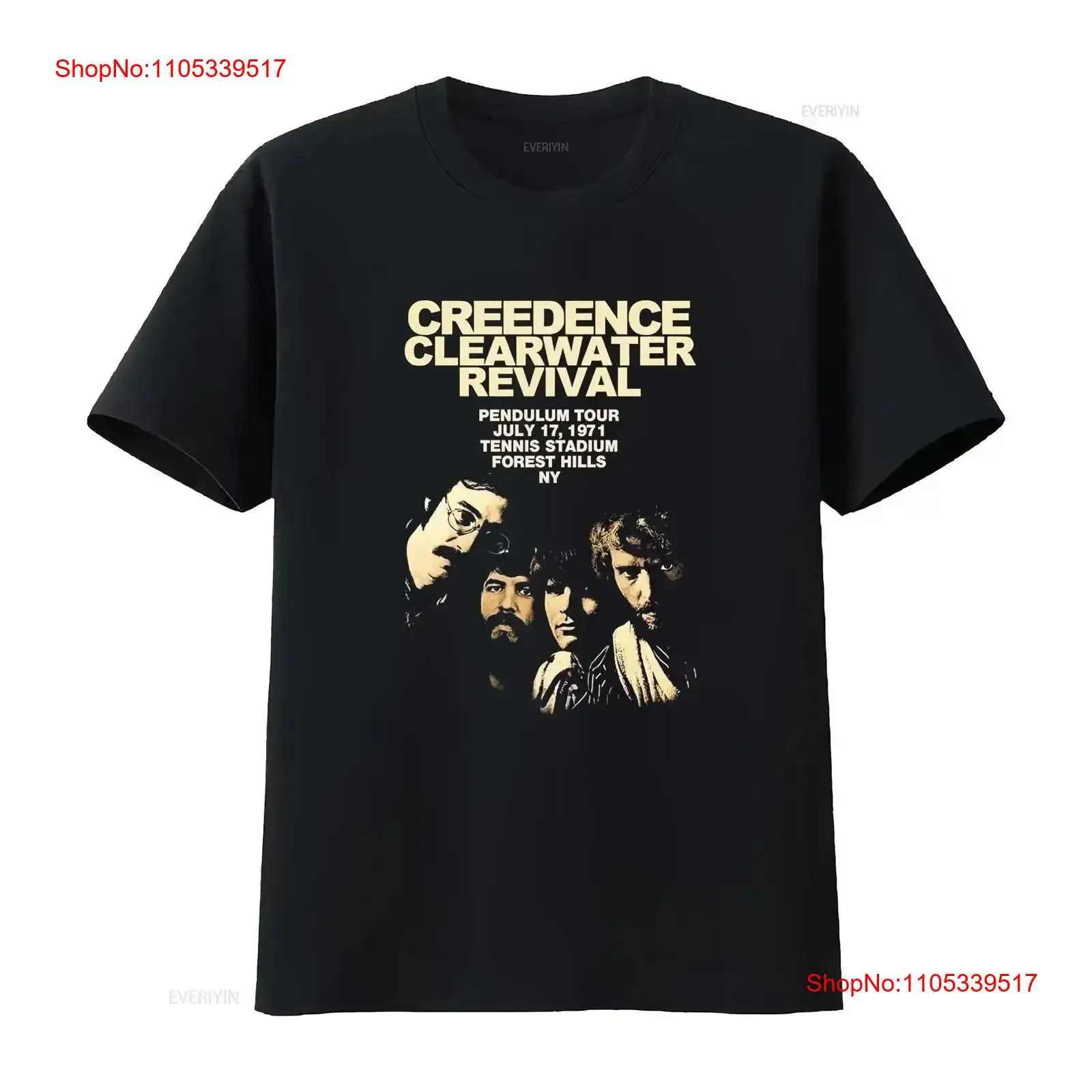 Vintage Fashion Revival - تي شيرت Hot CCR Creedence Clearwater