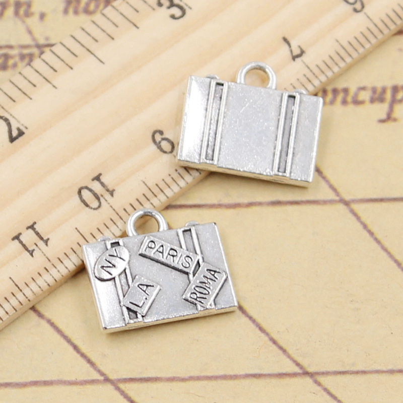 Vintage Fashion La - 10 قطعة Charms حقائب السفر نيويورك