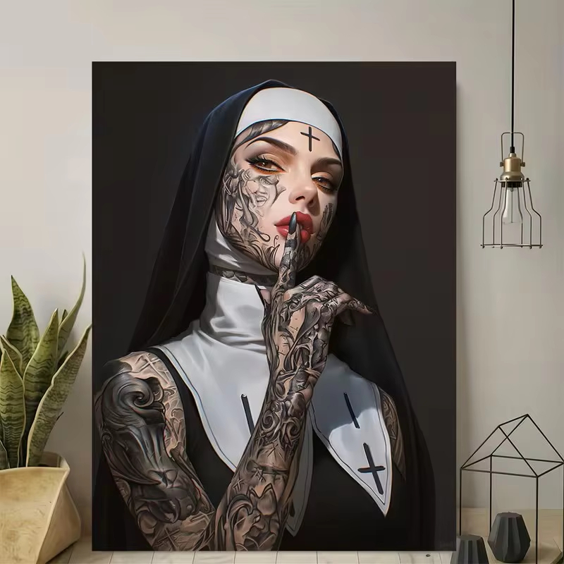 ملصق قماشي بتصميم فتاة عصرية و - مراجعة Vintage Fashion Art وسعره