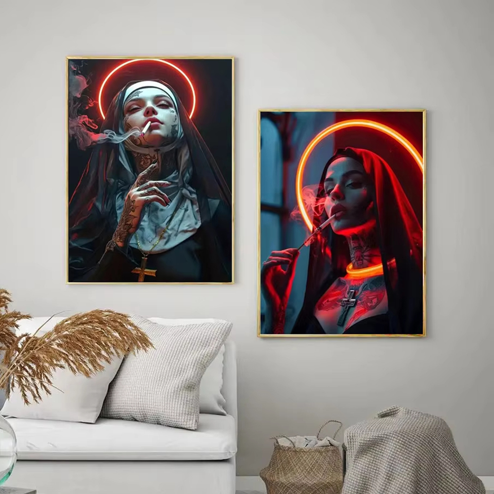 ملصق قماشي بتصميم فتاة عصرية و - مراجعة Vintage Fashion Art وسعره