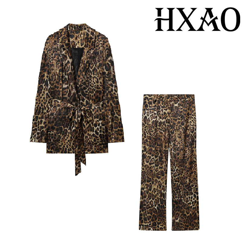 HXAO ليوبارد السراويل مجموعات  - مراجعة Vintage Trench Coat وسعره