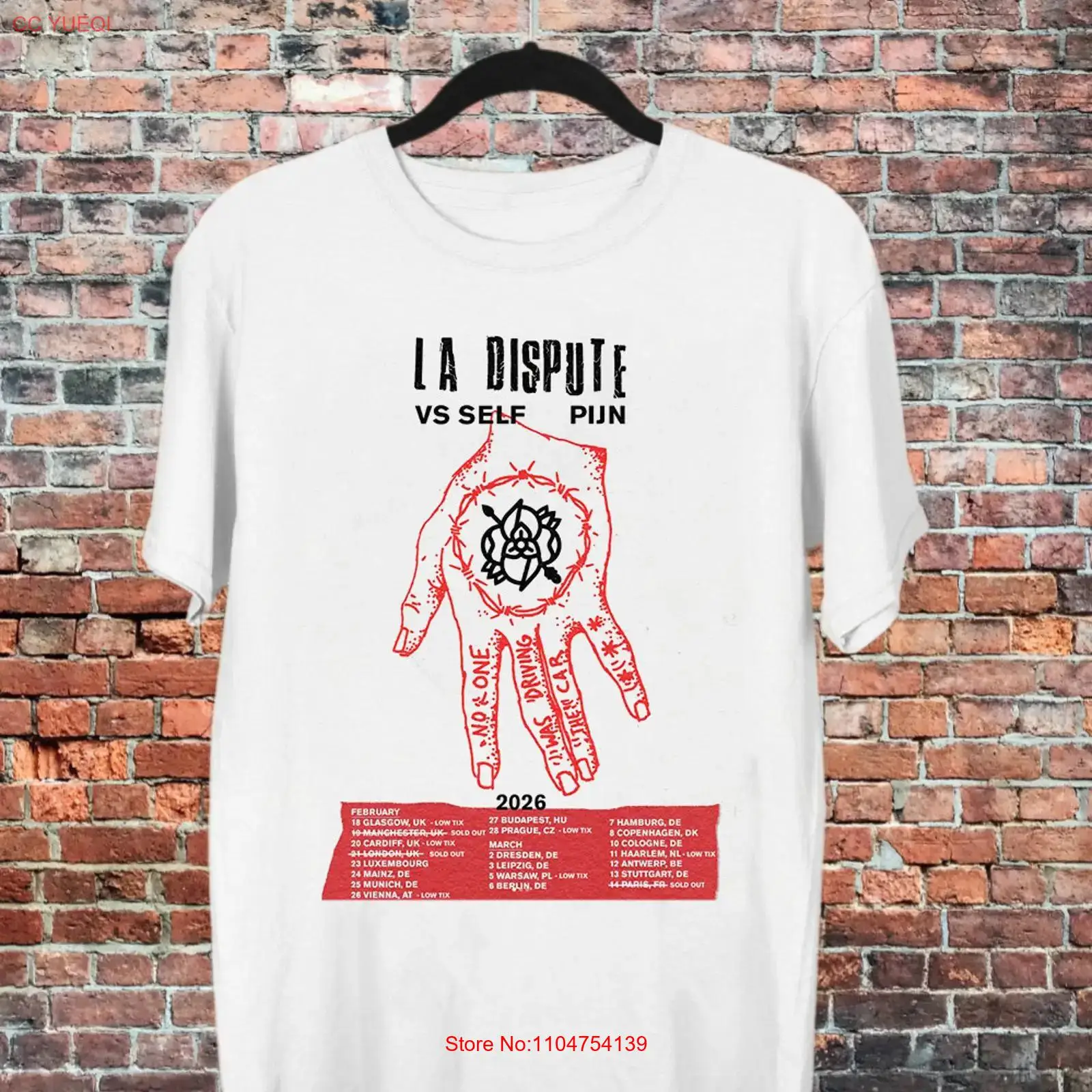 تي شيرت La Dispute Band Rock T - مراجعة Vintage Fashion La وسعره